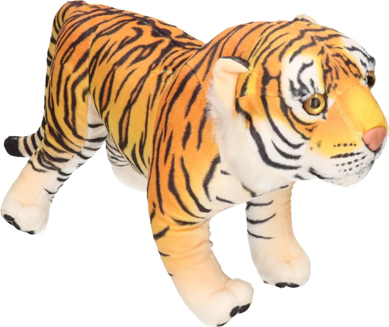 Living Earth serie - Pluche knuffel dieren Bruine Tijger van 38 cm. Lifelike knuffelbeesten - Cadeau voor jongens/meisjes van Wild Republic in Meerkleurig – productfoto