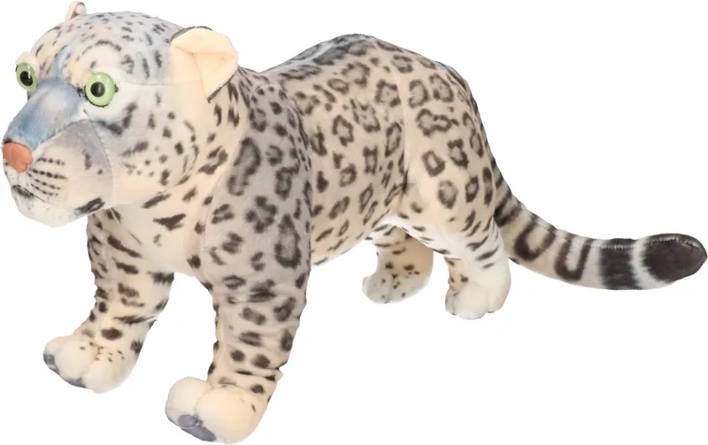 Living Earth serie - Pluche knuffel dieren Sneeuwluipaard van 35 cm. Lifelike knuffelbeesten - Cadeau voor jongens/meisjes van Wild Republic in Meerkleurig – productfoto