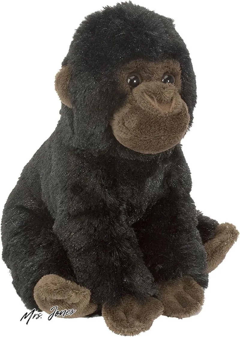 Mrs. Jones 20cm pluche baby gorilla Cuddlekins knuffeldier by Wild Republic in Black – product photo