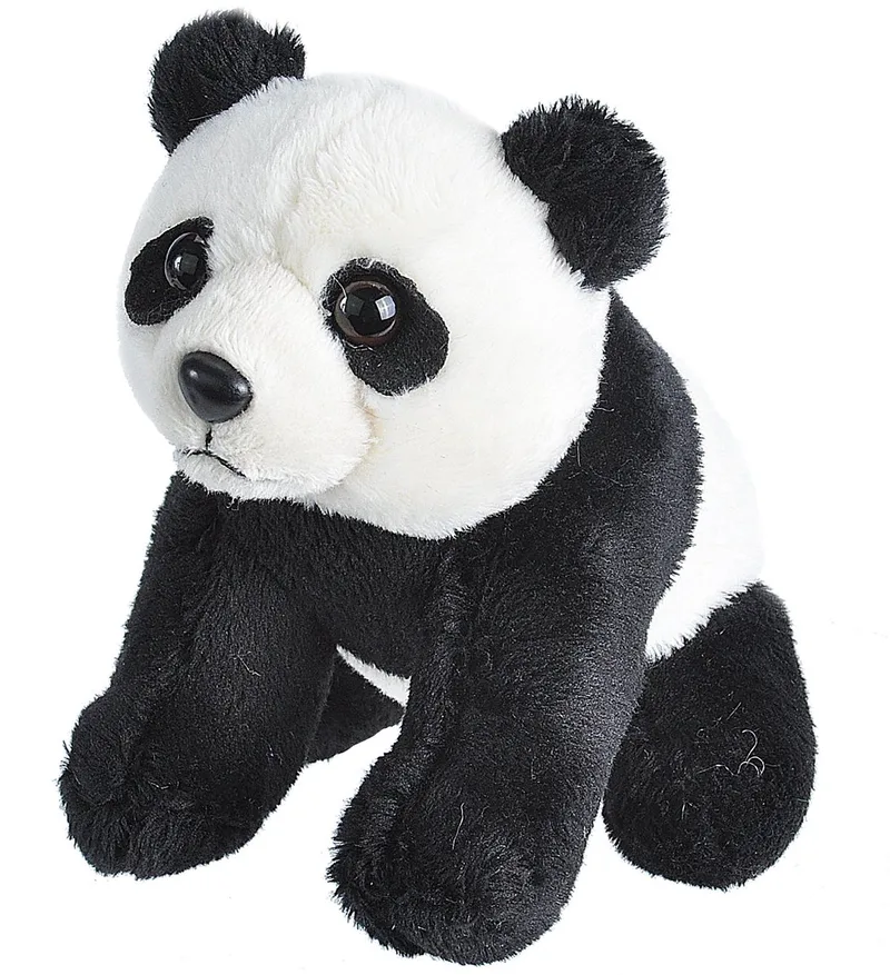 panda knuffel - 13 cm - zwart/wit - Pluche - knuffeldieren - knuffelbeesten - pandabeer by Wild Republic in Multicolour – product photo
