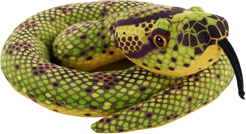 Pluche anaconda boomslang knuffel - groen - 91 cm - reptielen - dierenknuffel - slangen speelgoed från Wild Republic i Mosgroen – produktbild