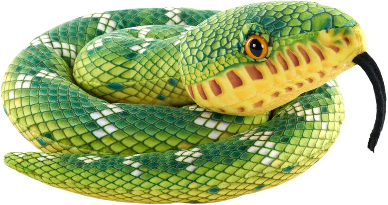 Pluche boa knuffel slang - 91 cm - boomslang - reptielen knuffeldieren fra Wild Republic i Grøn – produktbillede
