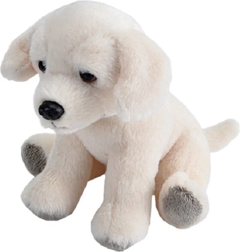 Pluche knuffel Blonde Labrador hond van ongeveer 13 cm - Speelgoed knuffelbeesten - Honden huisdieren by Wild Republic in Multicolour – product photo