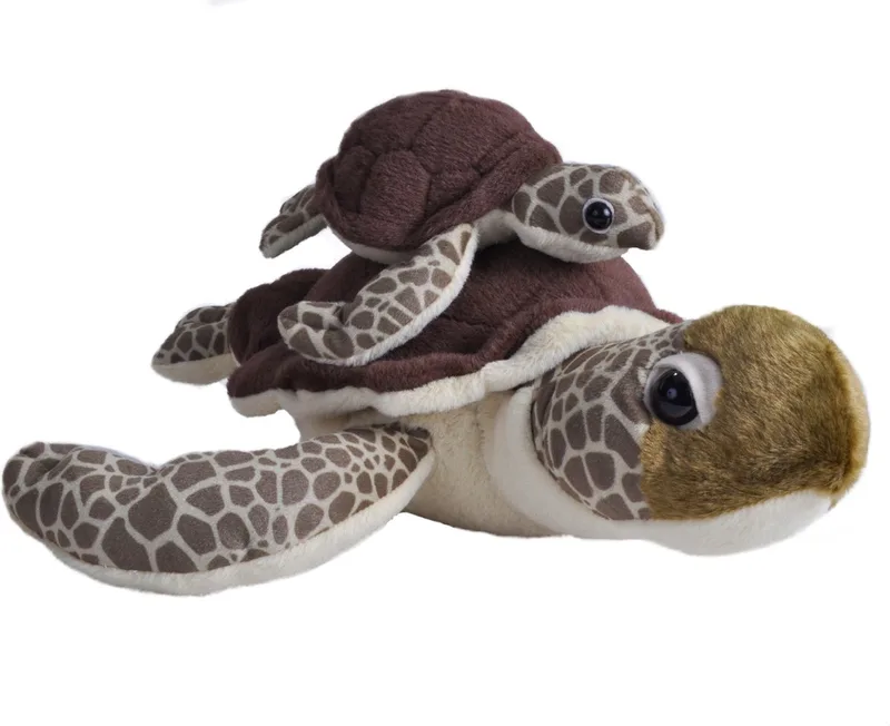 pluche knuffel dier familie zeeschildpadden - 36 cm - moeder en kind - knuffels van zeedieren by Wild Republic in Multicolour – product photo