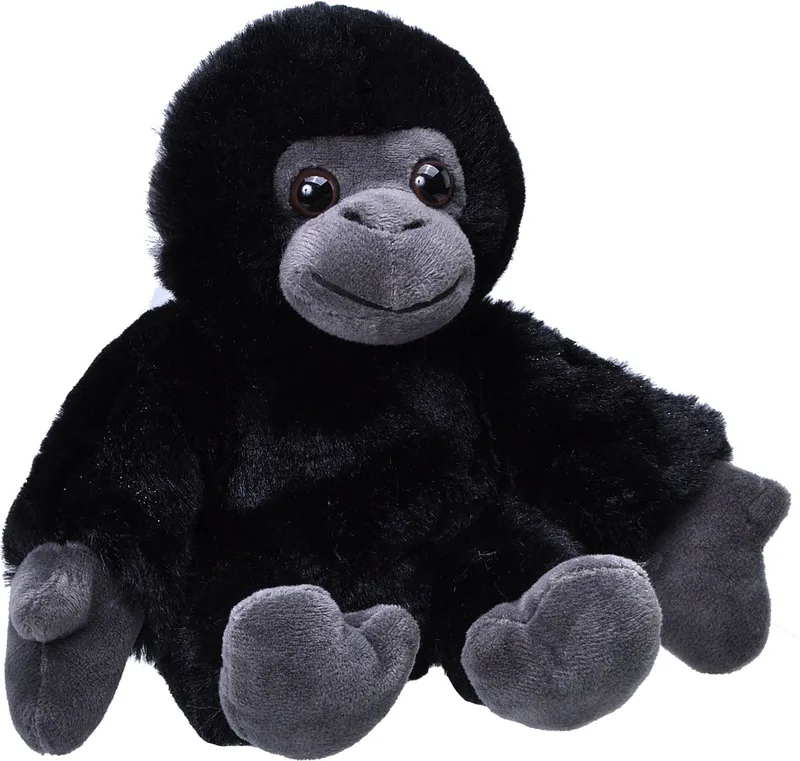pluche knuffel Gorilla Aap - 18 cm - Apen knuffels - King Kong - Berg Gorillas by Wild Republic in Black – product photo
