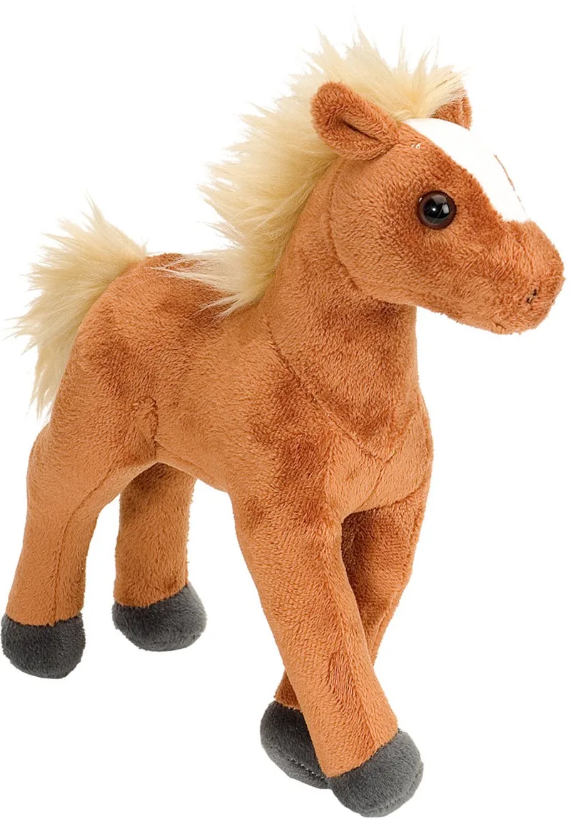 pluche knuffel paardje - 20 cm - Paarden speelgoed dieren - Cadeau by Wild Republic in Brown – product photo