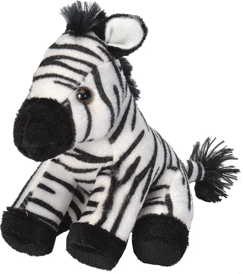pluche knuffel Zebra - 13 cm - knuffeldier - Savanne dier von Wild Republic in Mehrfarbig – Produktfoto