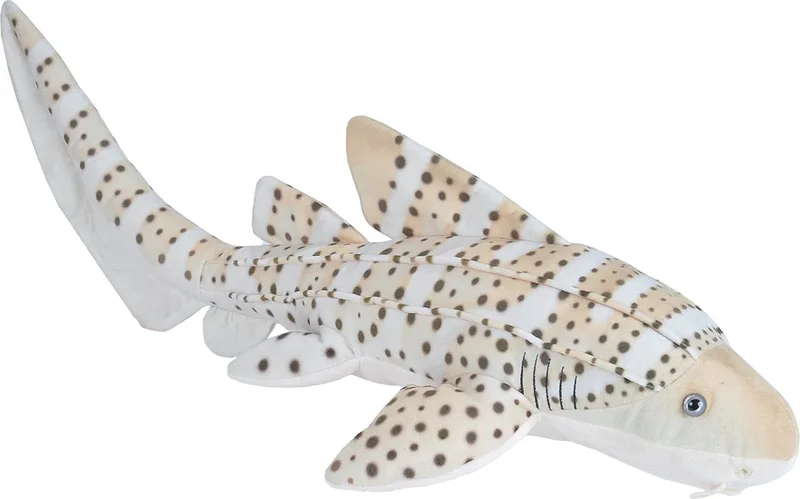 Pluche knuffel zebra haai - haaien/vissen knuffels - 75 cm by Wild Republic in Beige, White – product photo