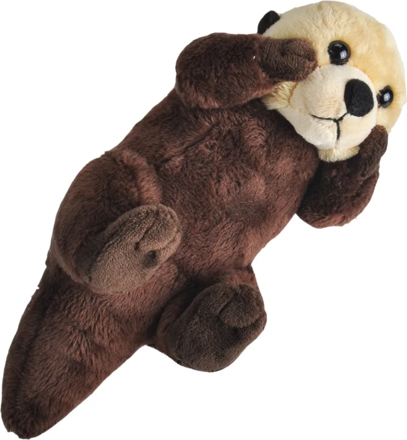 Pluche knuffel zee otter - 20 cm - met echt geluid - Speelgoed knuffeldieren by Wild Republic in Brown – product photo