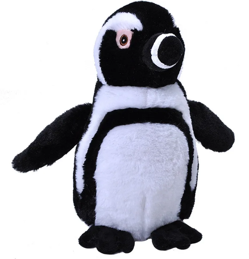 Pluche knuffel zeedieren - zwartvoet pinguin - 30 cm - cadeau - knuffelbeesten - Eco Kins by Wild Republic in Multicolour – product photo