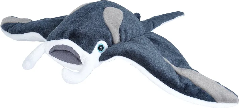 Pluche mantarog knuffel - 35 cm - Roggen Zeedieren knuffels - Speelgoed voor kinderen by Wild Republic in Blue – product photo