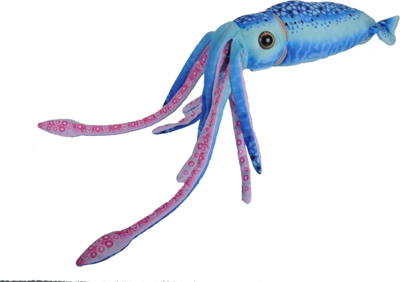 pluche octopus/inktvis knuffel - 38 cm - zeedieren knuffeldier by Wild Republic in Blue – product photo