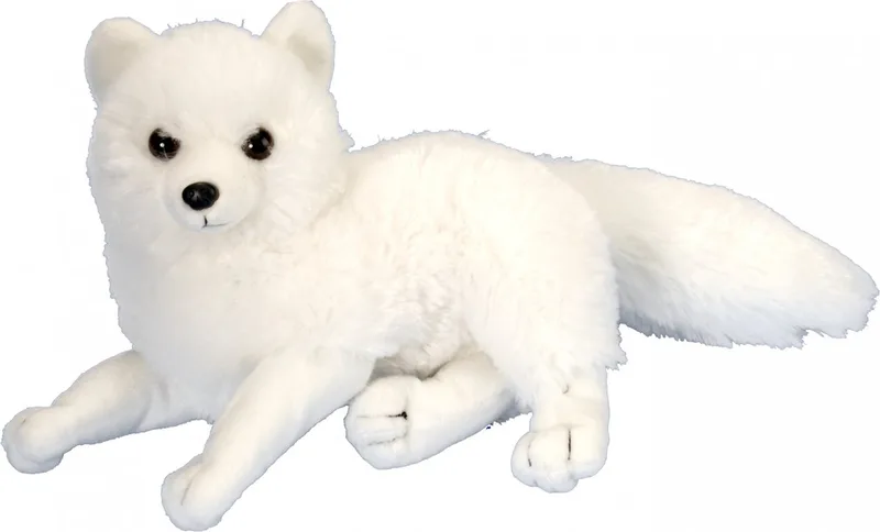 pluche poolvos knuffel - 20 cm - vossen från Wild Republic i Vit – produktbild