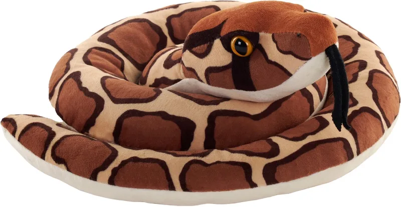 Pluche Python knuffel slang - reptielen - 91 cm - knuffeldieren von Wild Republic in Braun – Produktfoto