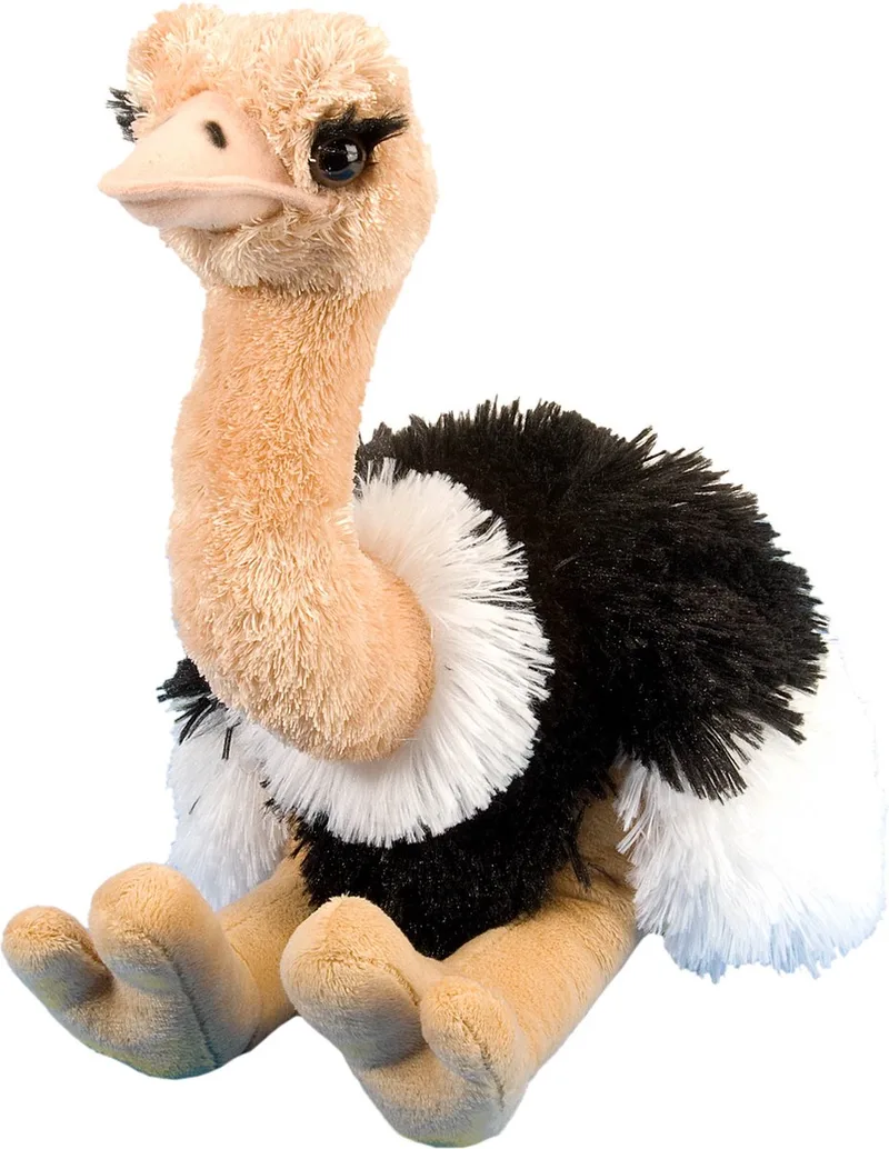 Pluche struisvogel knuffel - 35 cm - struisvogel - speelgoed knuffels fra Wild Republic i Flerfarvet – produktbillede
