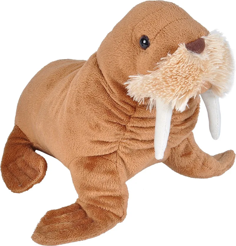 Pluche walrus knuffel 27 cm - zacht - knuffeldier - speelgoed kinderen de Wild Republic en Marron – photo produit