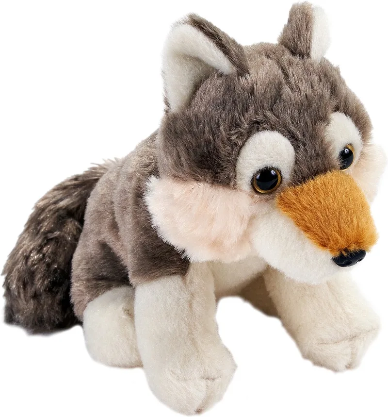 Pluche wolf knuffel - 13 cm - wolven knuffels från Wild Republic i Flerfärgad – produktbild
