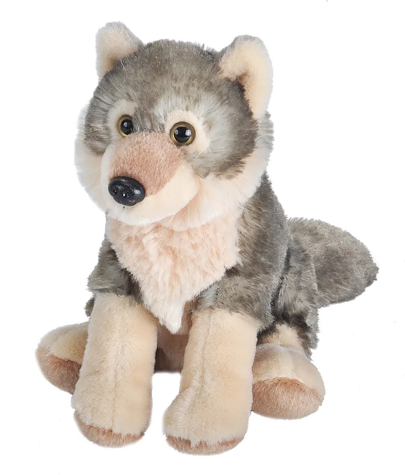 Pluche wolf knuffel - 16 cm - wolven knuffels från Wild Republic i Flerfärgad – produktbild