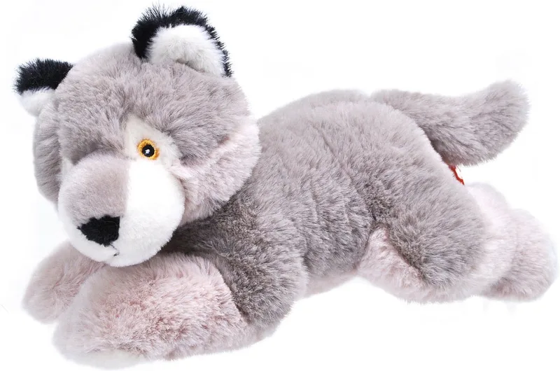 Pluche wolf - knuffel wolf - Eco-kins - 25 cm - wilde dieren knuffelwolf von Wild Republic in Grau – Produktfoto