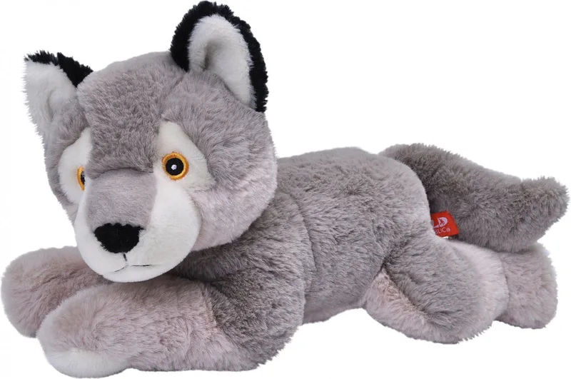 Pluche wolf - knuffel wolf - Eco-kins - 30 cm - wilde dieren knuffelwolf de Wild Republic en Gris – photo produit