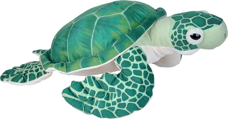 Pluche Zeeschildpad knuffel - 55 cm - Zeedieren knuffels by Wild Republic in Green – product photo