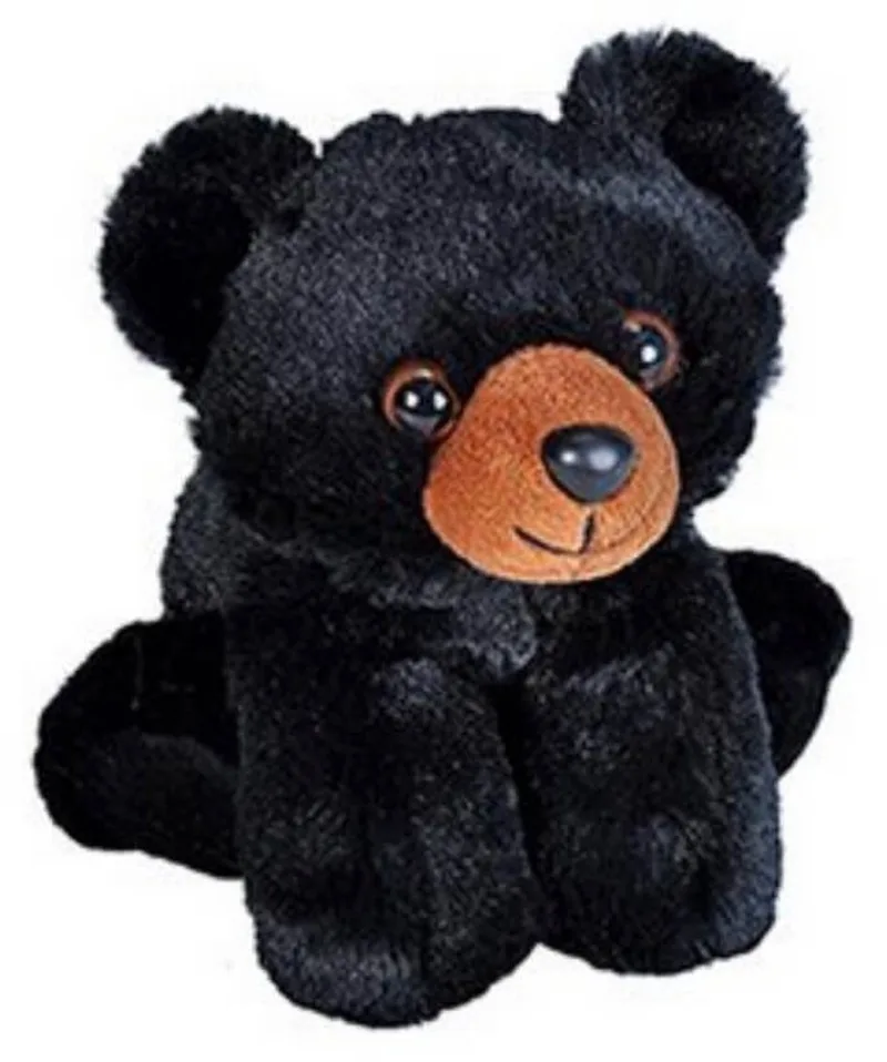 Pluche zwarte beer knuffel - 18 cm - Beren dieren knuffels - Kinderen by Wild Republic in Black – product photo