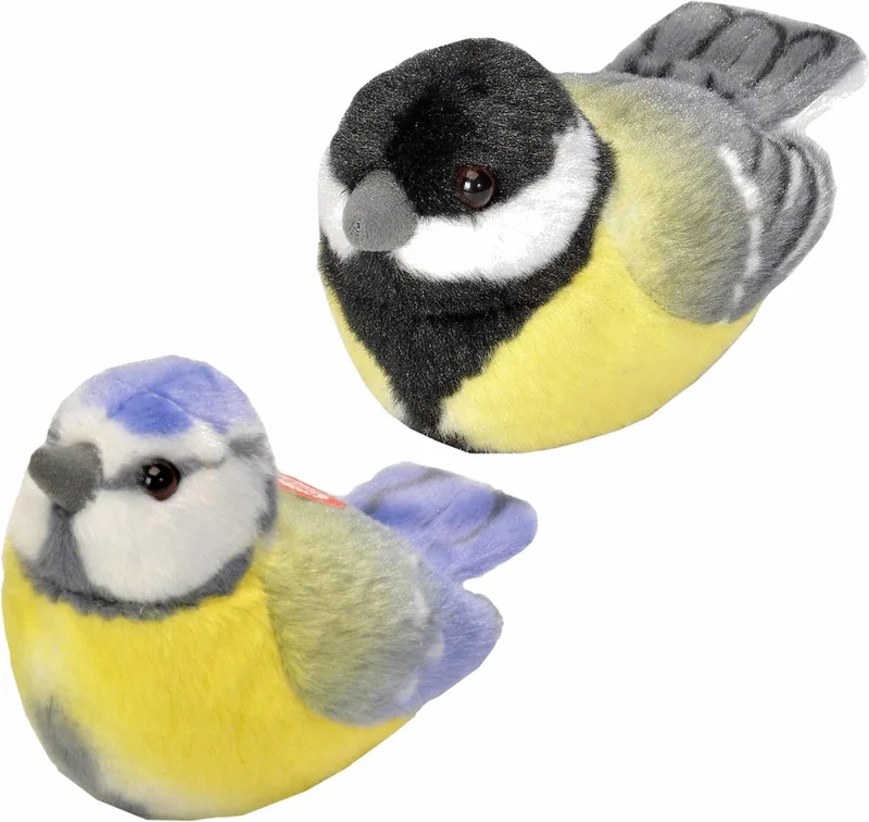 Set van 2x stuks pluche vogels knuffels van 14 cm met geluid by Wild Republic in Multicolour – product photo