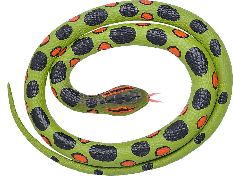 Slang Anaconda Junior 117 Cm Rubber Groen/zwart by Wild Republic in Green – product photo