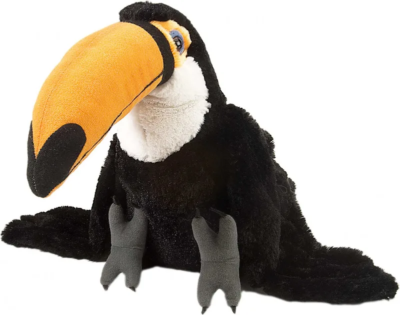 Toekan knuffel - pluche vogel - 30 cm - knuffeldier från Wild Republic i Zwart Wit Oranje – produktbild