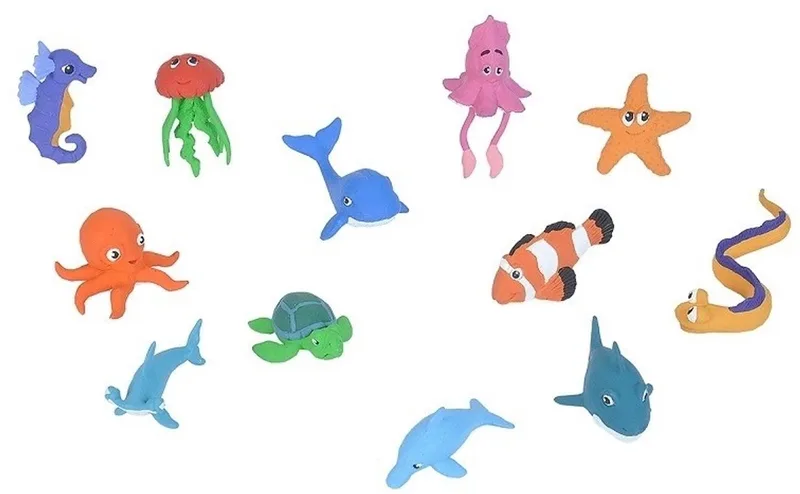 Zeedieren - 12x stuks - oceaan babydieren - speelfiguren by Wild Republic in Multicolour – product photo