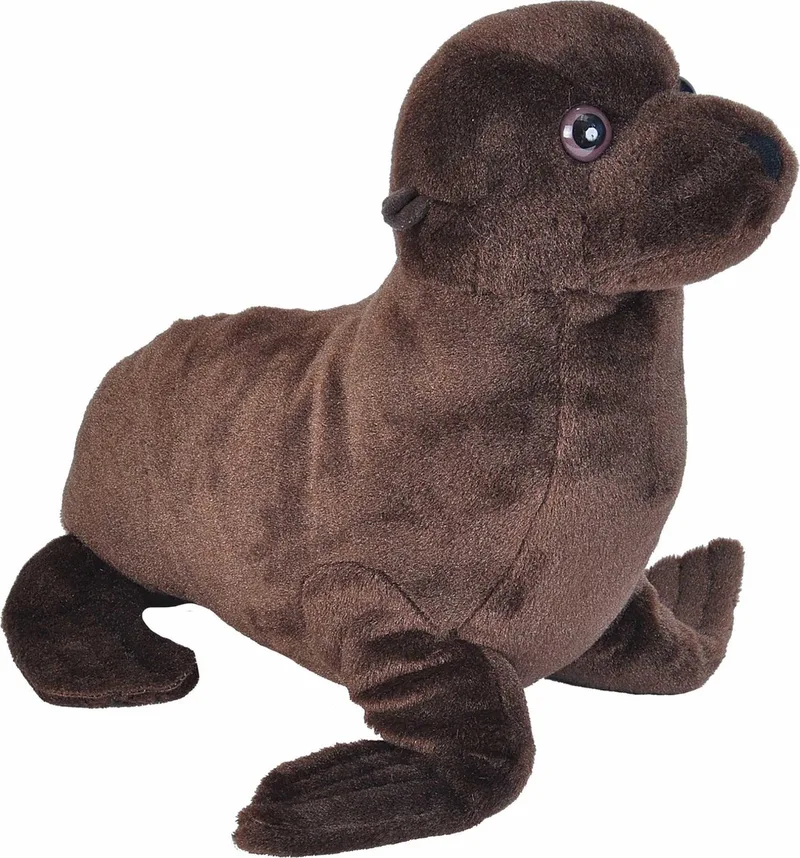 Zeeleeuw knuffel 35 cm - pluche - kraalogen - speelgoed by Wild Republic in Brown – product photo