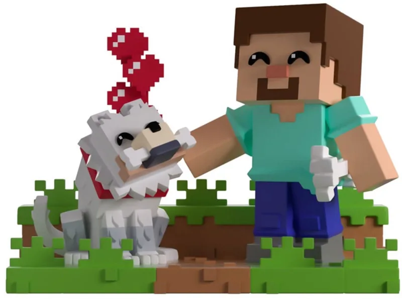 Minecraft Vinyl Figure Taming a Wolf 10 cm Beeld by Youtooz – product photo