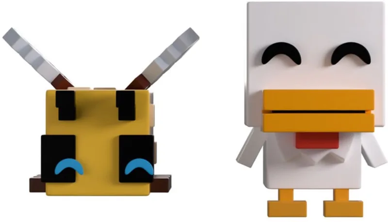 Minecraft Vinyl Figuur Bee and Chicken Monitor Buddiez Beeld van Youtooz – productfoto