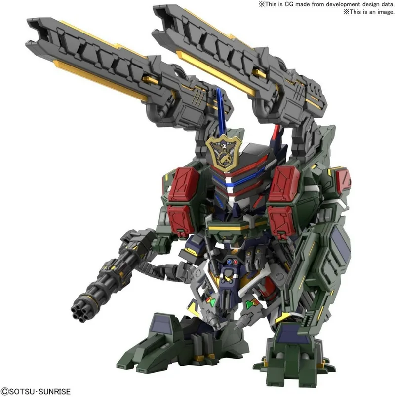 Gundam SD Gundam World Heroes Model Kit - Sergeant Verde Buster Gundam van Bandai – productfoto