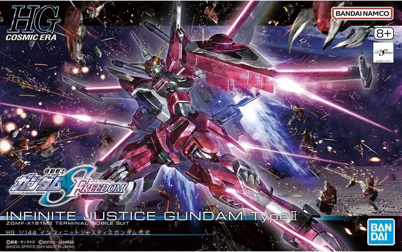 Gundam Seed Freedom High Grade 1:144 Model Kit - Infinite Justice Type II van Bandai – productfoto