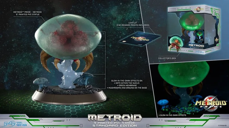 Metroid Prime Resin Statue - Metroid (Standard) (Glow in the Dark)(First4Figures) van First 4 Figures – productfoto