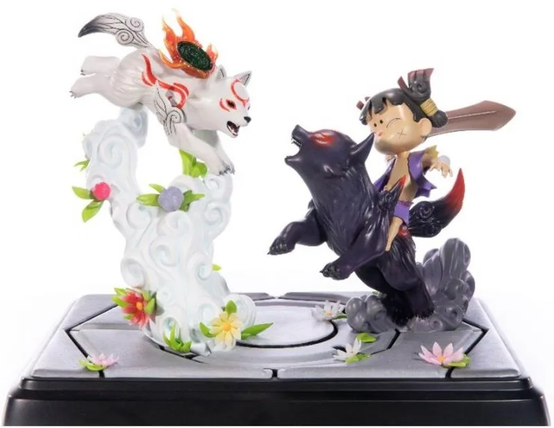 Okami PVC Statue - Chibiterasu vs. Dark Chibiterasu & Possessed Kuni (First 4 Figures) van First 4 Figures – productfoto