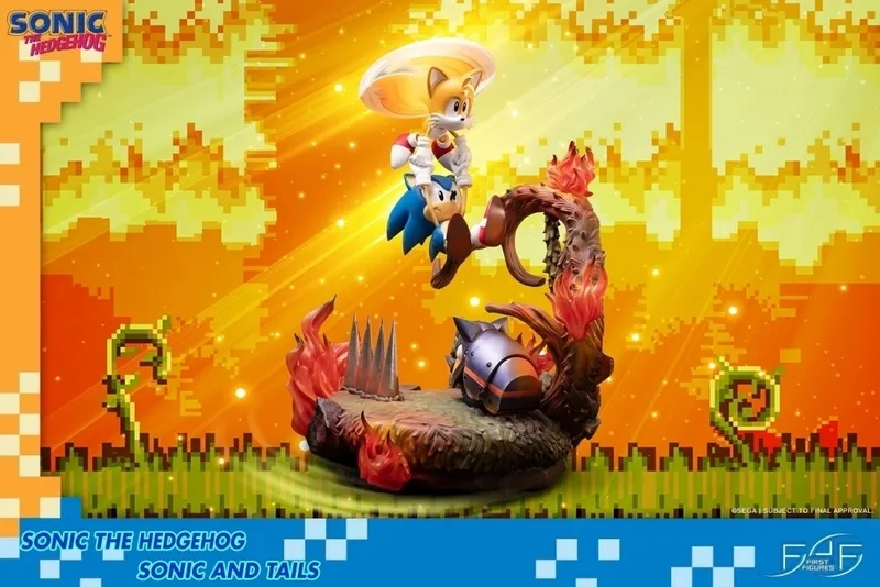 Sonic the Hedgehog: Sonic and Tails 20 inch Statue van First 4 Figures – productfoto