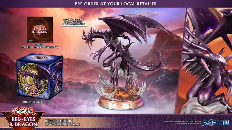 Yu-Gi-Oh! Resin Statue - Red-Eyes B. Dragon - Purple (First4Figures) van First 4 Figures – productfoto