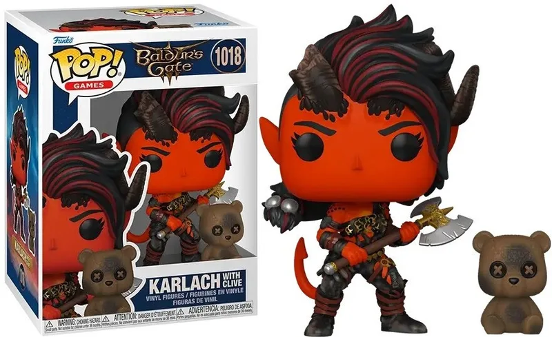 Baldur's Gate 3 Funko Pop Vinyl: Karlach with Clive van Funko – productfoto 1 van 2