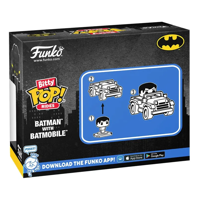 Batman Funko Bitty Pop! Rides: Batman and Batmobile van Funko – productfoto 5 van 5