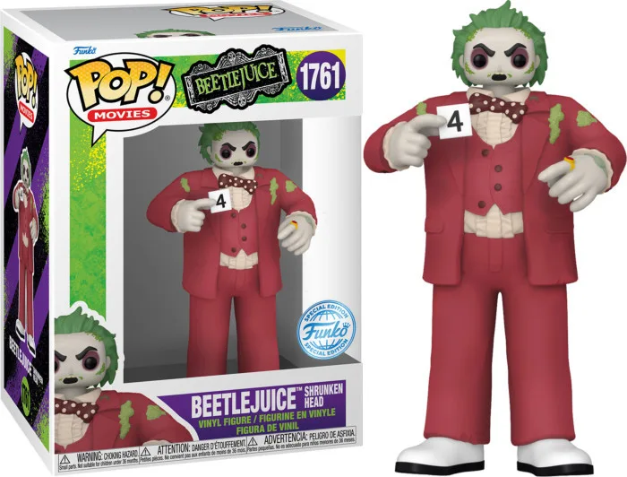 Beetlejuice Funko Pop Vinyl: Beetlejuice (Shrunken Head) van Funko – productfoto