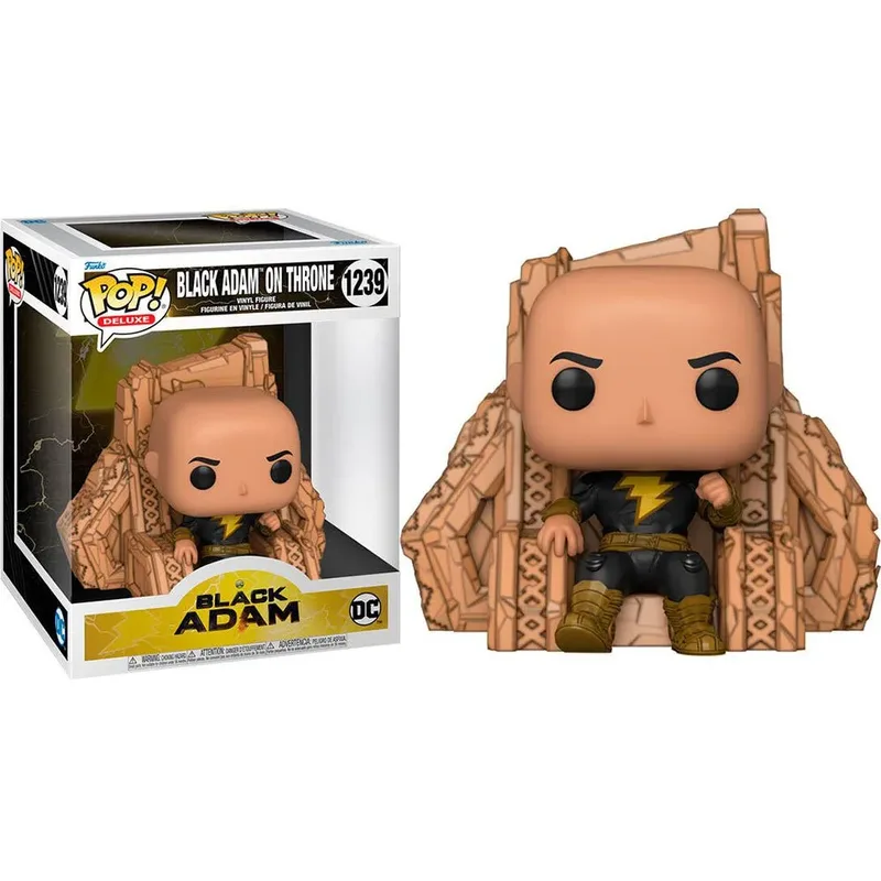 Black Adam Funko Pop Deluxe Vinyl: Black Adam on Throne van Funko – productfoto 3 van 3