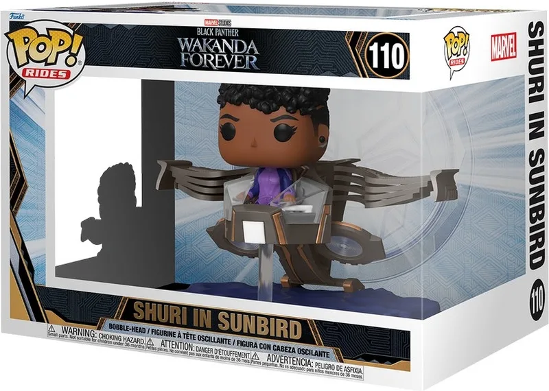 Black Panther Wakanda Forever Funko Pop Vinyl: Shuri in Sunbird van Funko – productfoto 1 van 3