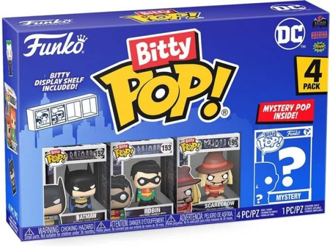 DC Batman Funko Bitty Pop! 4-Pack: Batman / Robin / Scarecrow by Funko – product photo 1 of 2