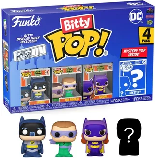 DC Batman Funko Bitty Pop! 4-Pack: Batman / The Riddler / Batgirl van Funko – productfoto 1 van 2