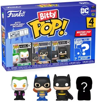 DC Batman Funko Bitty Pop! 4-Pack: The Joker / Batgirl / Batman van Funko – productfoto 1 van 2