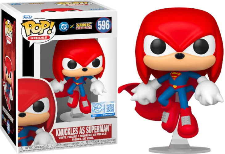 DC x Sonic the Hedgehog Funko Pop Vinyl: Knuckles (Superman) van Funko – productfoto 1 van 2