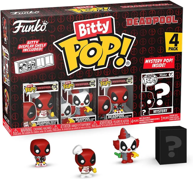 Deadpool Funko Bitty Pop! 4-Pack: Deadpool Backyard Griller / Deadpool Clown / Deadpool Bedtime van Funko – productfoto