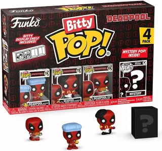 Deadpool Funko Bitty Pop! 4-Pack: Deadpool Bathtime / Deadpool Flamenco / Deadpool Supper Hero van Funko – productfoto 1 van 2